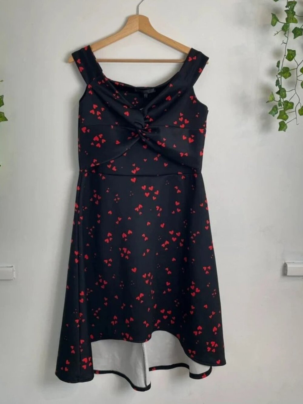 Mela London Black & Red Heart Dress (Size 16) Goth Style